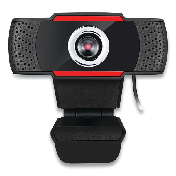 Adesso CyberTrack H3 720P HD USB Webcam with Microphone, 1280 pixels x 720 pixels, 1.3 Mpixels, Black CYBERTRACKH3